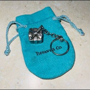Tiffany & Co Sterling Silver Keychain Retired Wrapped Gift Box Charm